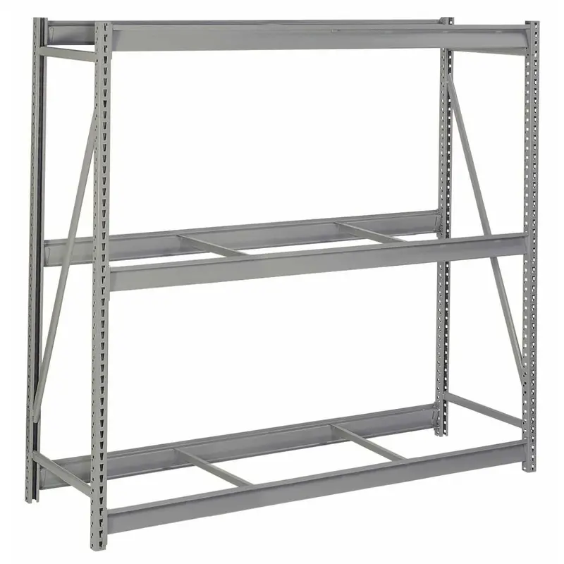 Industrial Bulk Storage Rack Featuring Front-To-Back Support Bracing