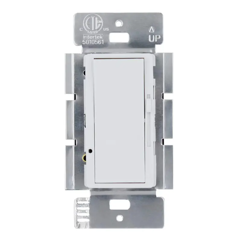 Intertek Certified Single-Pole Dimmer Switch Compatible With Led, Cfl, Halogen & Incandescent Bulbs 1
