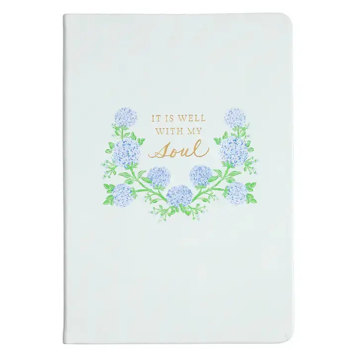 'It Is Well' Hydrangea-Embellished Faith Journal 1