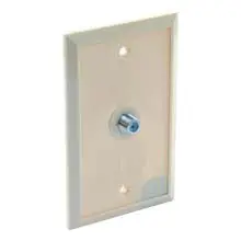 Ivory Single-Coaxial Cable Wall Jack For A/V Installations 1