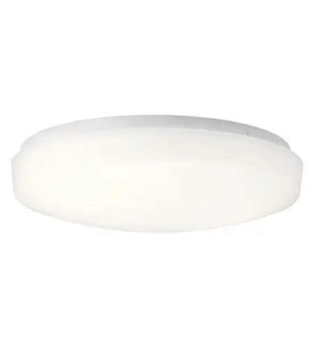 Kichler 10767Whled Flush Mount Fixture – 20W Led, Utilitarian Style (3.75"H × 13.5"W) 1