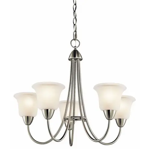 Kichler 42884Ni Nicholson Transitional Chandelier – 5-Light, 21.5"H × 25"W 1