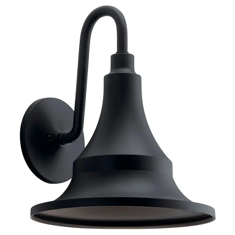 Kichler 59056Bkt Hampshire Outdoor Wall Light – Coastal-Inspired, 1-Light Fixture (19.75"H × 16"W) 1