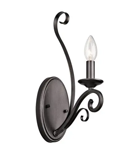 Kichler Kambry — 1-Light Smokey Gray Wall Bracket — Model 45465Smg 1