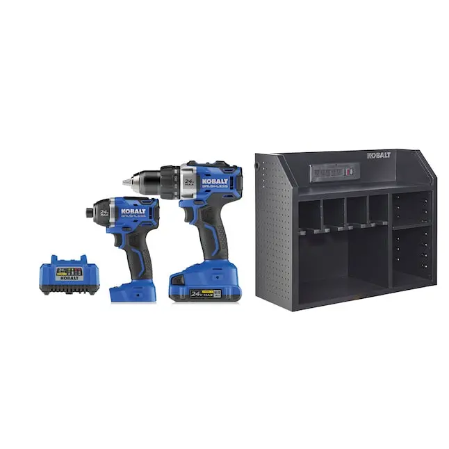 Kobalt 24V Brushless 2-Tool Combo – Single Battery, Charger, And Carry Case 1
