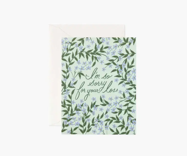Laurel Wreath Sympathy Card – Elegant Condolence Design 1