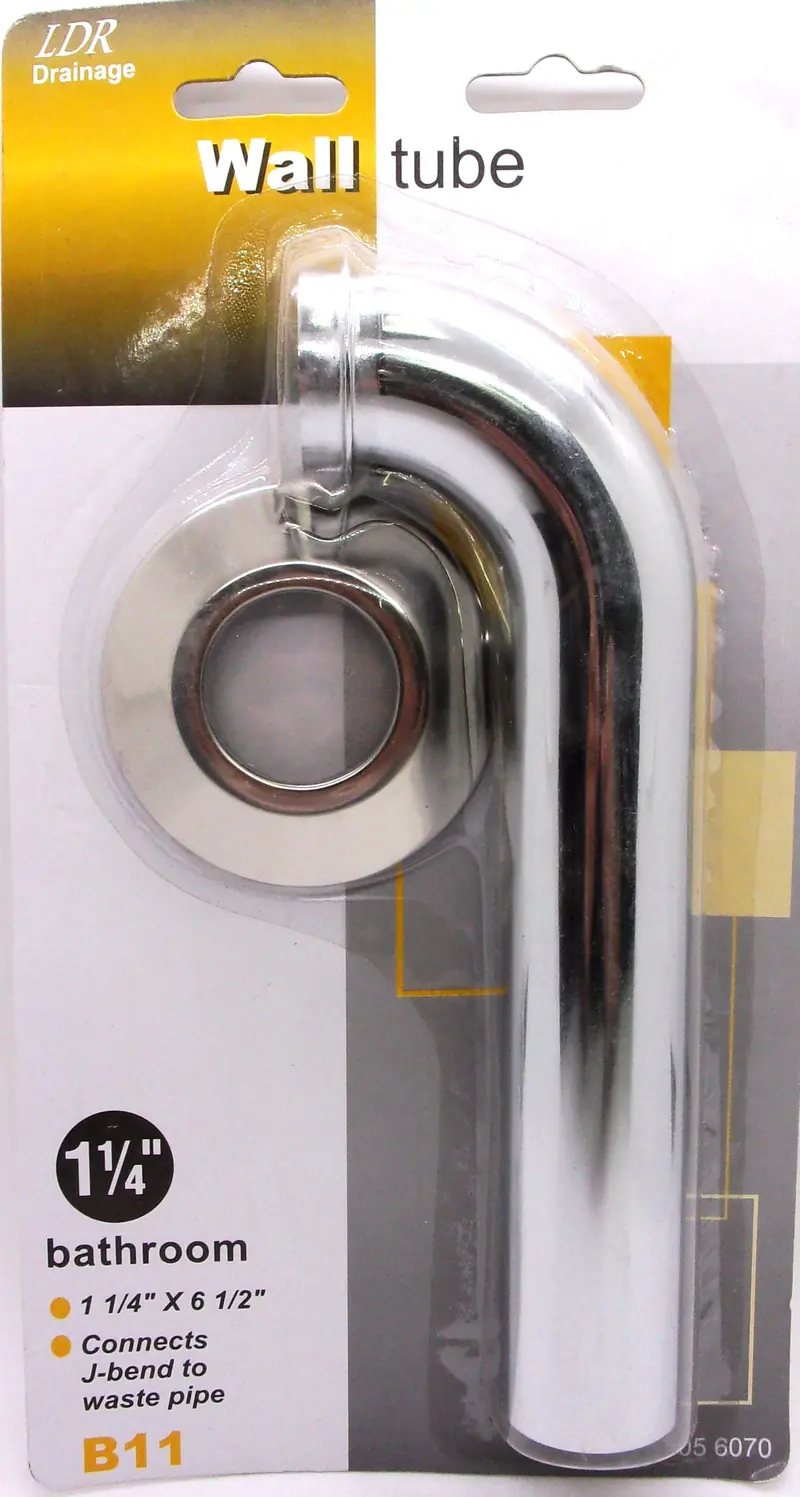 Ldr - 505 6070 Wall Bend P-Trap Bathroom, 1-1/4", Chrome Plated Brass 1