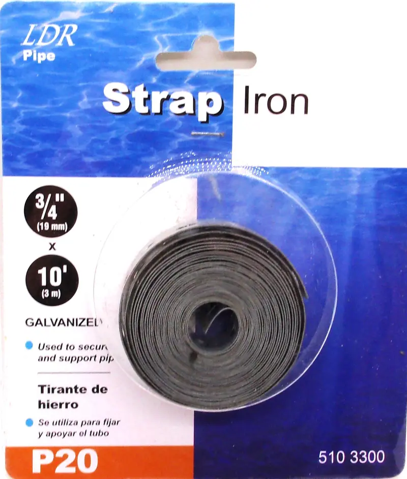 Ldr Industries 510 3300 Pipe Strapping, 3/4" X 10', Silver 1