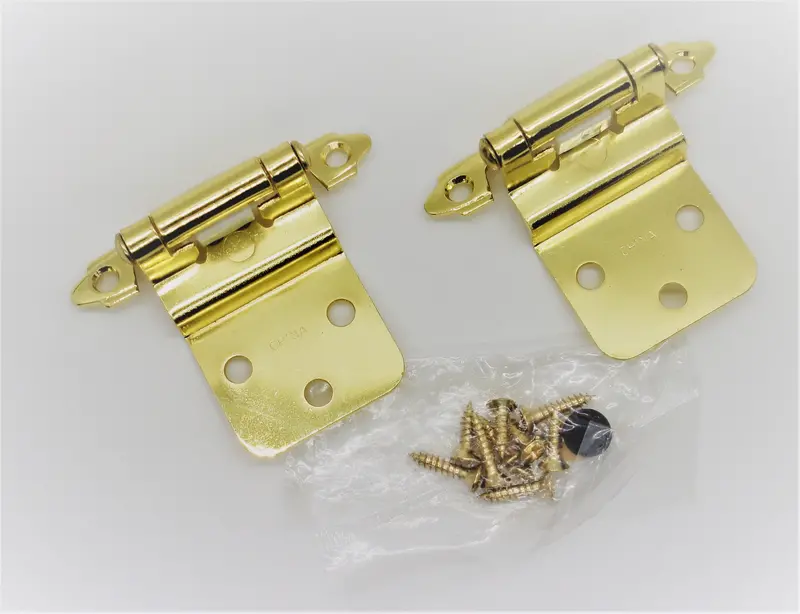 Lg Sourcing 3/8" Brass Surface Self-Closing Hinge – 2-Pack 1