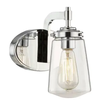 Linville Polished Chrome Wall Sconce – Single-Light Contemporary Design 1