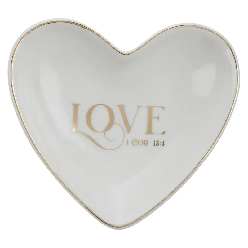 Love (1 Corinthians 13:4) Decorative Trinket Tray 1