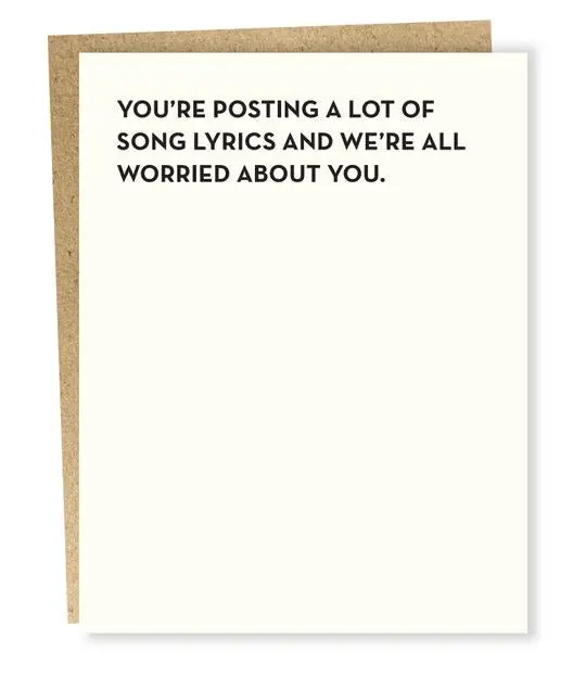 Lyric-Inspired Sentimental Card 1