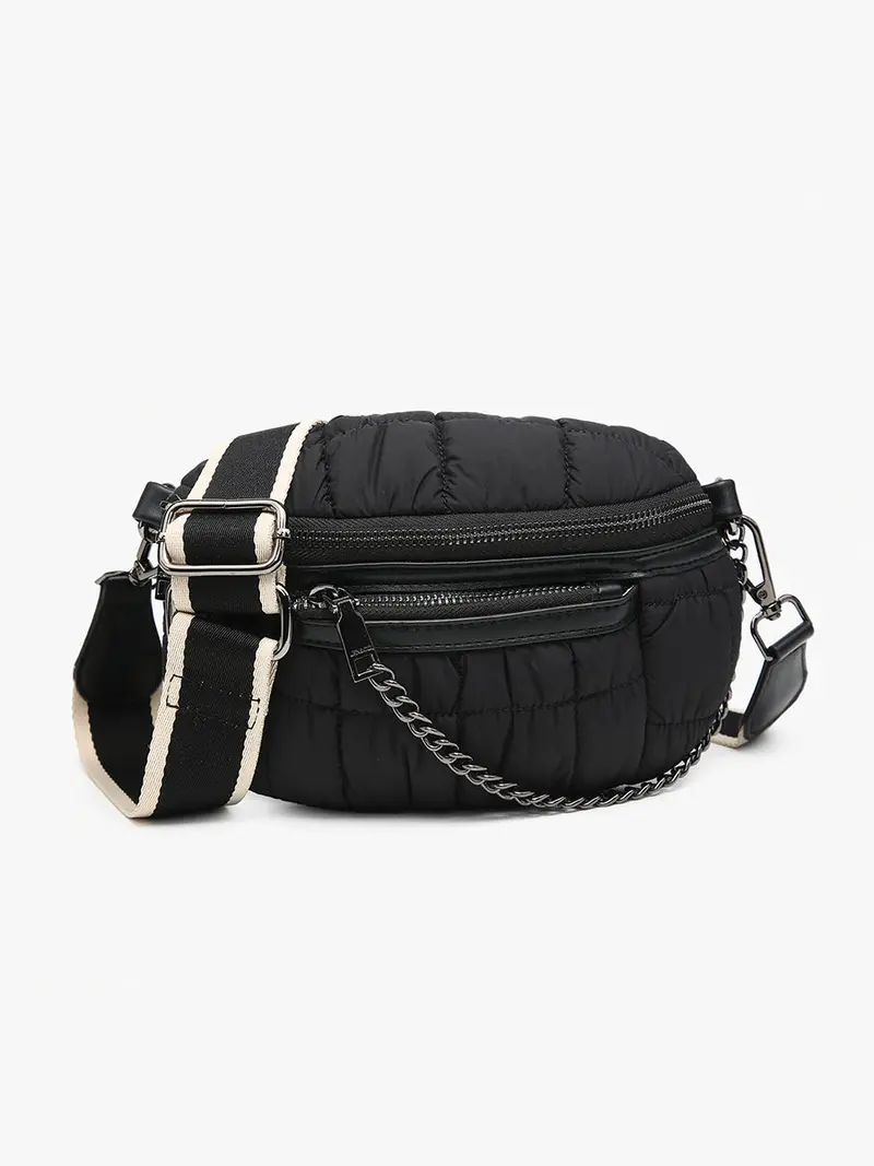Mabel Quilted Nylon Crossbody Belt Bag 1