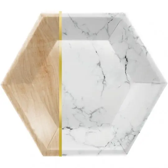 Marble-Finish Large Disposable Paper Plates – Elegant Entertaining 1