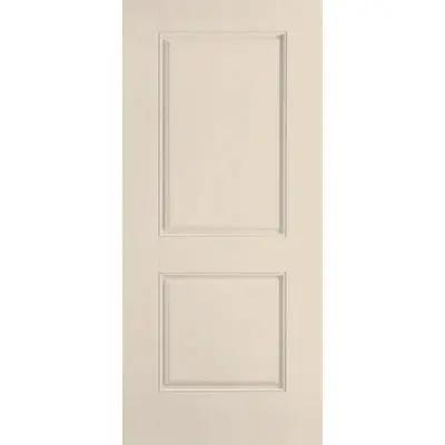Masonite Belleville Smooth Fiberglass Interior Door – 2-Panel Square Top Classic Style 1