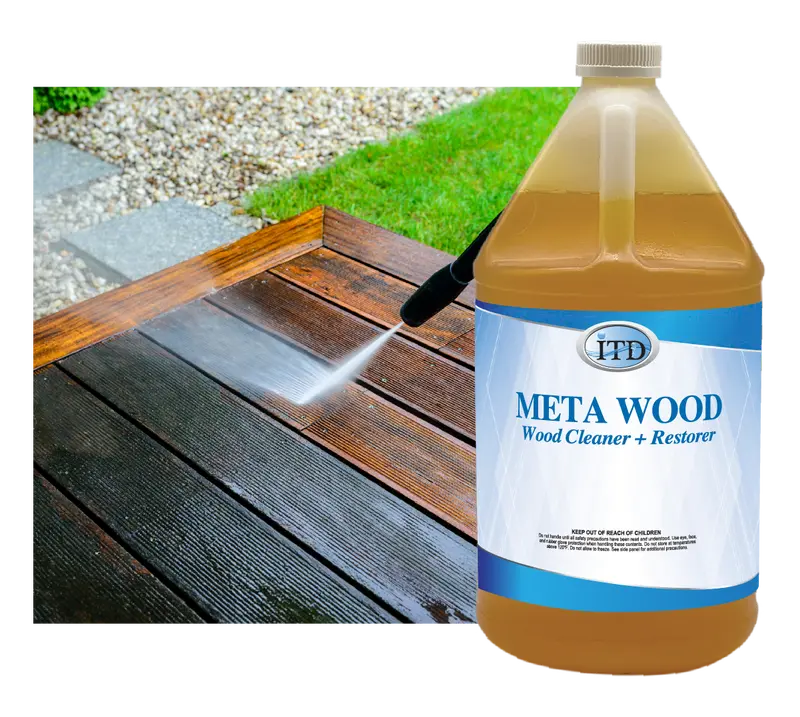Meta Wood Cleaner & Restorer – Deep-Cleaning Wood Treatment (5 Gal) 1