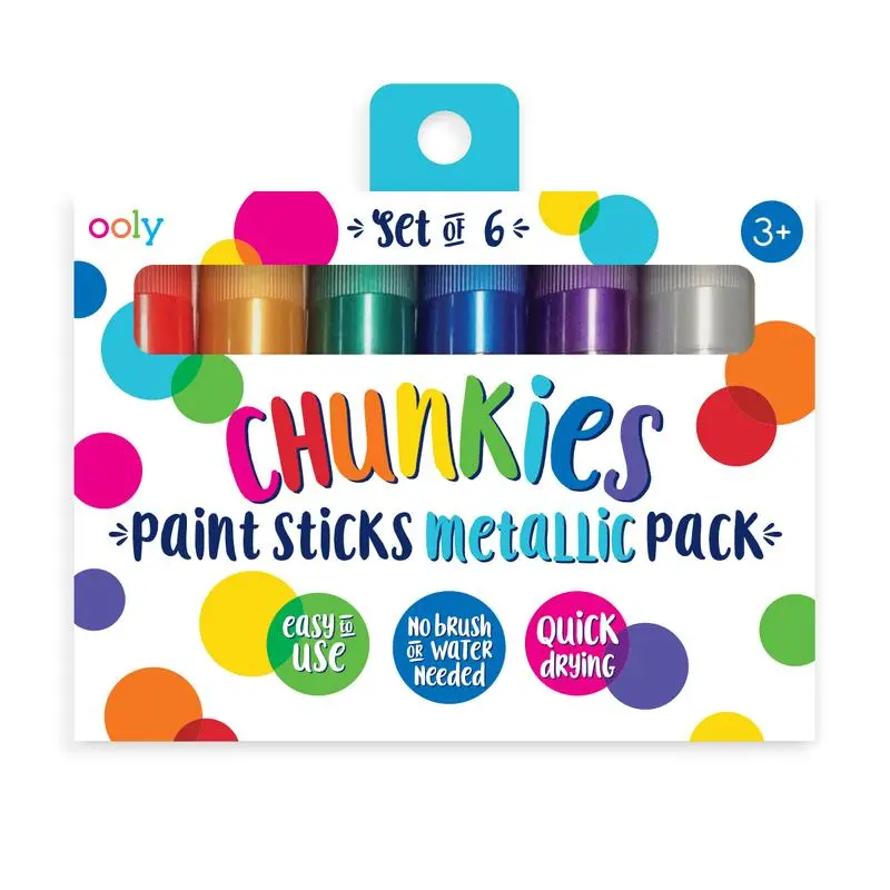 Metallic Finish Chunky Paint Sticks For Kids 1