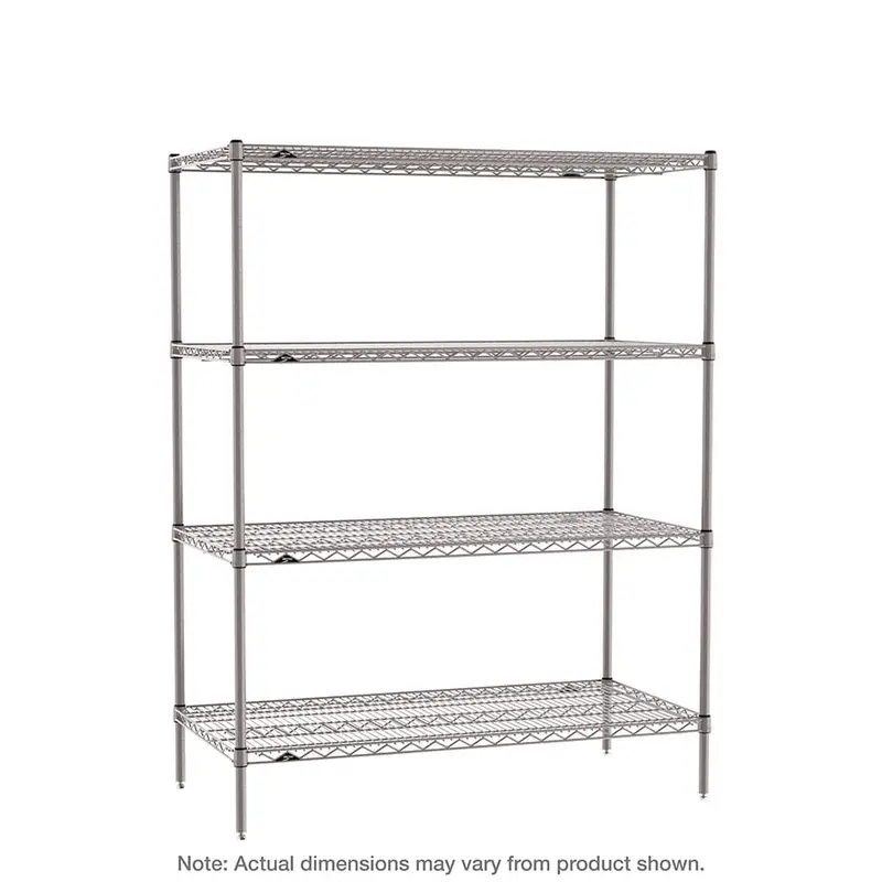 Metro S-4 Super Erecta 4-Shelf Industrial Wire Shelving Starter Unit 1