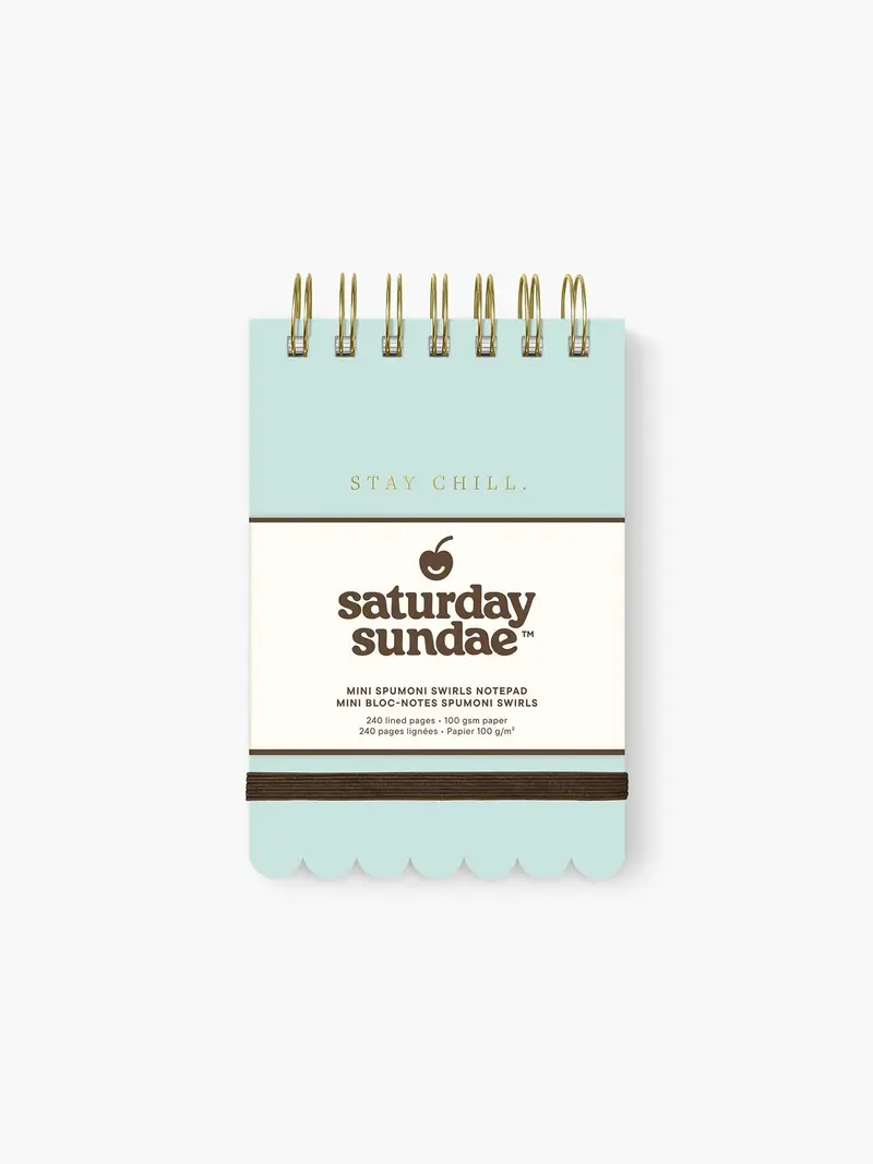 Mint-Infused 'Stay Chill' Mini Spiral Notepad 1