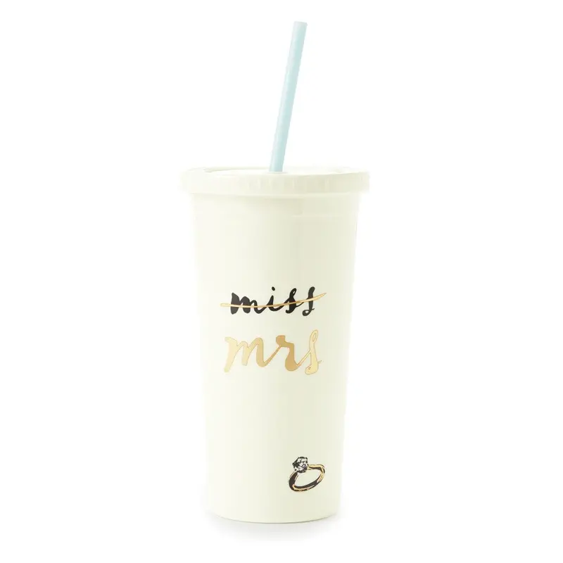 Miss To Mrs Insulated Stainless Steel Tumbler (Kate Spade) 1