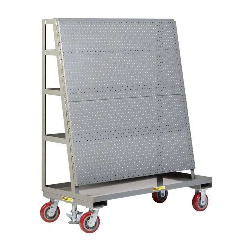 Mobile Pegboard With Rear Shelf Storage 1