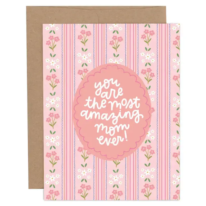 'Most Amazing Mom Ever' Botanical-Themed Mother’S Day Card 1