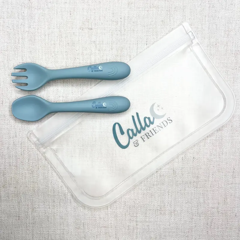 My First Soft-Touch Silicone Feeding Utensils 1