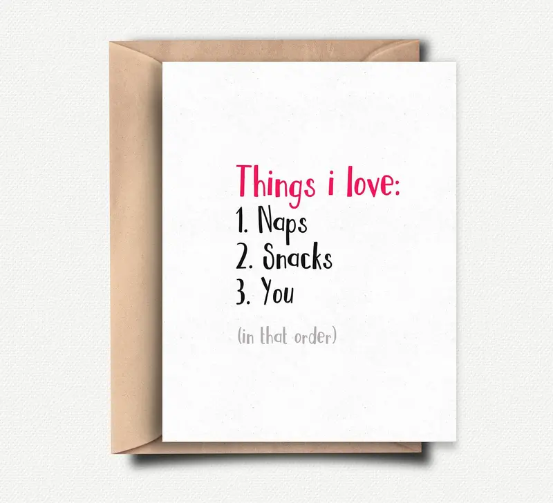 Nap-And-Snack Inspired Love Card 1