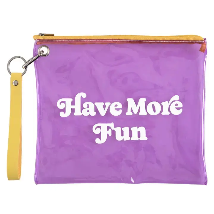 Neon Transparent Wristlet Pouch 1