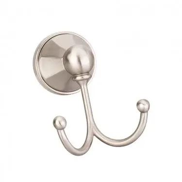 Newbury Satin Nickel Double Robe Hook – Modern Bathroom Fixture 1