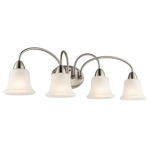 Nicholson 4-Light Brushed Nickel Wall Mount Bath Light – 33" Wide, 4-Arm Design 1