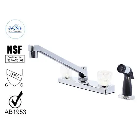 Non-Metallic Washerless Cartridge Faucet – Acrylic Dual-Handle Design 1
