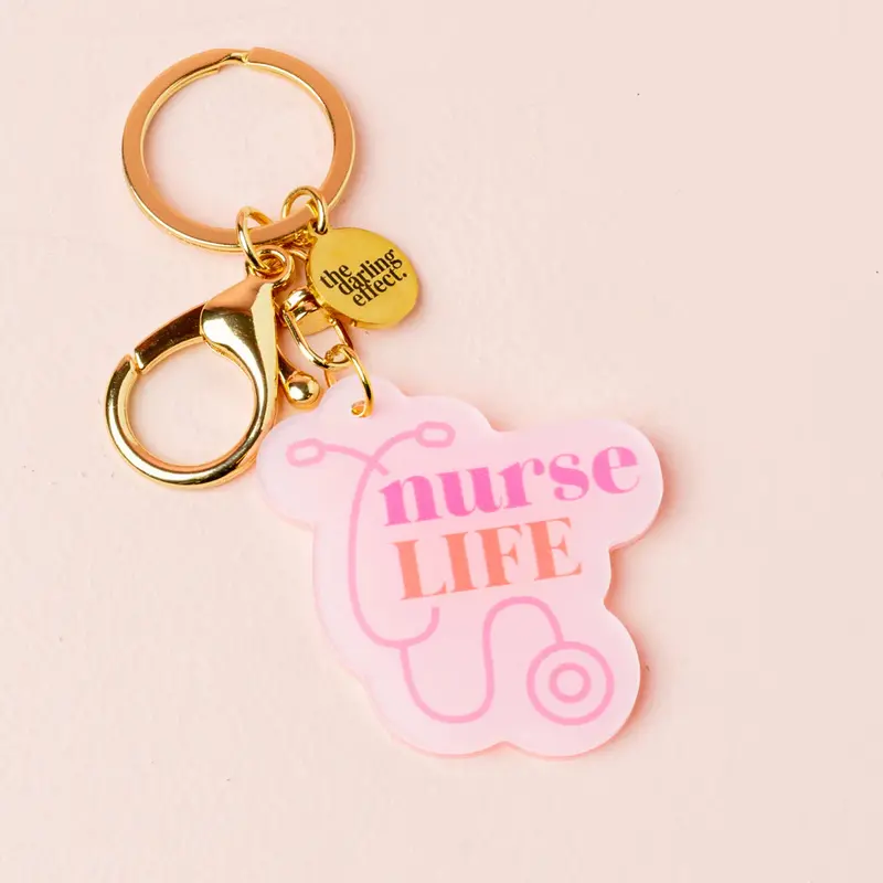 Nurse-Themed Acrylic Keychain – 'Nurse Life' Design 1