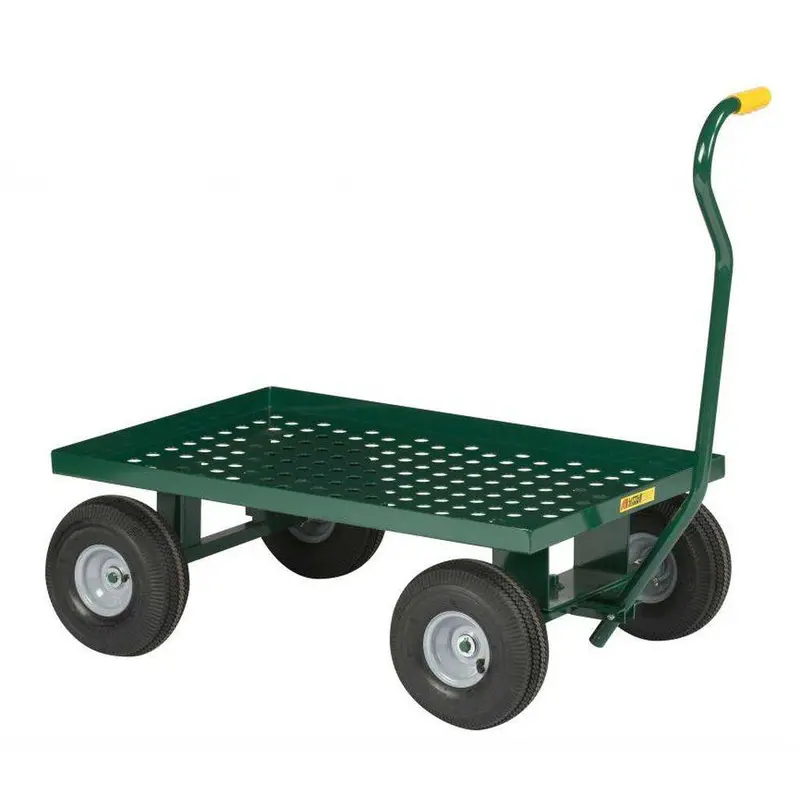 Nursery Wagon With Perforated Steel Deck – Solid Rubber Wheels 1