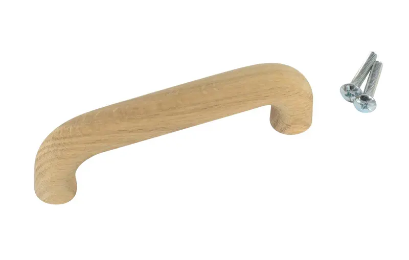 Oak Beech Wire Cabinet Pull – 3.75" Rustic Wood-Inspired Drawer Handle 1