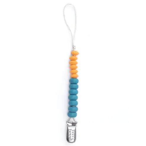 Ocean-Inspired Dual Pacifier Clip – Blue & Teal Design 1