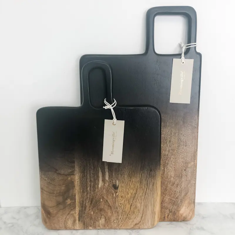 Ombre Mango Wood Cheese Board With Carry Handle 1