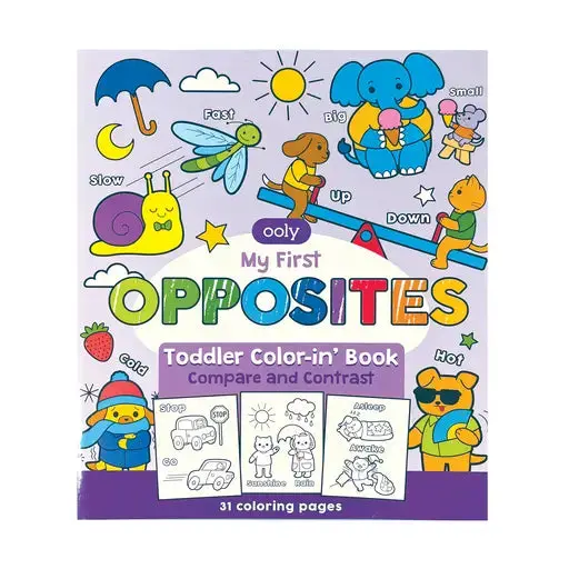 Opposites Introduction Coloring Book For Preschoolers 1