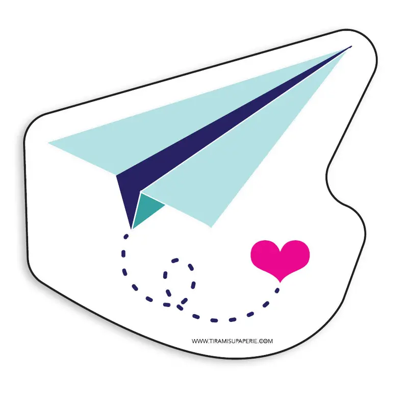 Origami-Inspired Paper Airplane Sticker 1