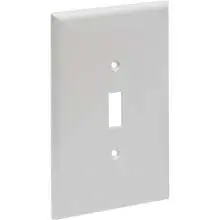 Oversized Single-Gang Switch Plate Cover – Matte White Finish (Model #62054) 1