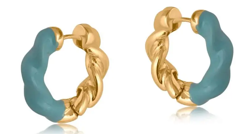 Paloma Two-Tone Rope Detail Earrings 3