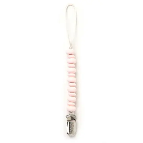 Pastel Light Pink Pacifier Clip 1