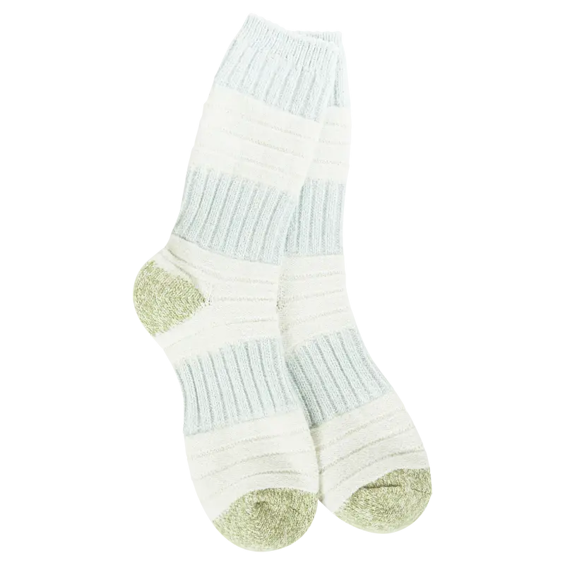Patchwork-Design Crew Socks With Playful Detailing 1
