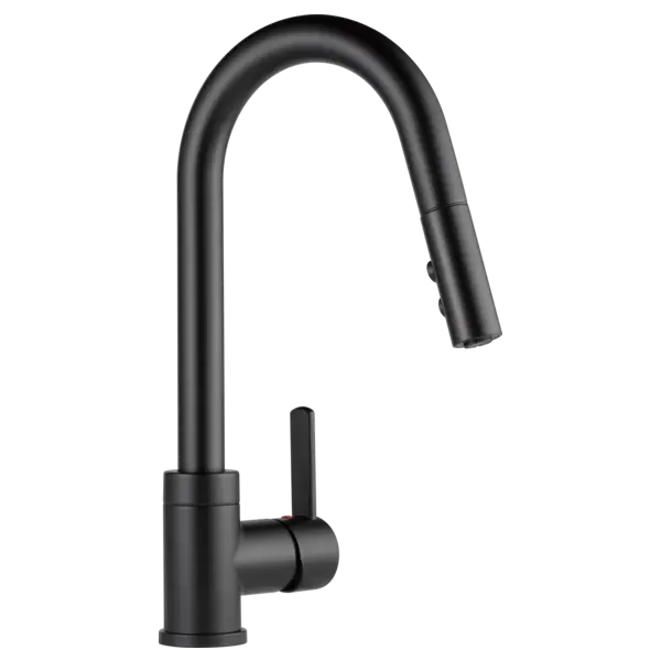 Peerless Precept Pull-Down Kitchen Faucet In Brushed Black – High-Arc Design #P188152Lf-Bl 1