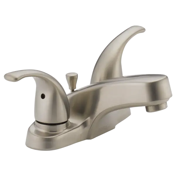 Peerless Two-Handle Bathroom Faucet With Brushed Nickel Finish 1