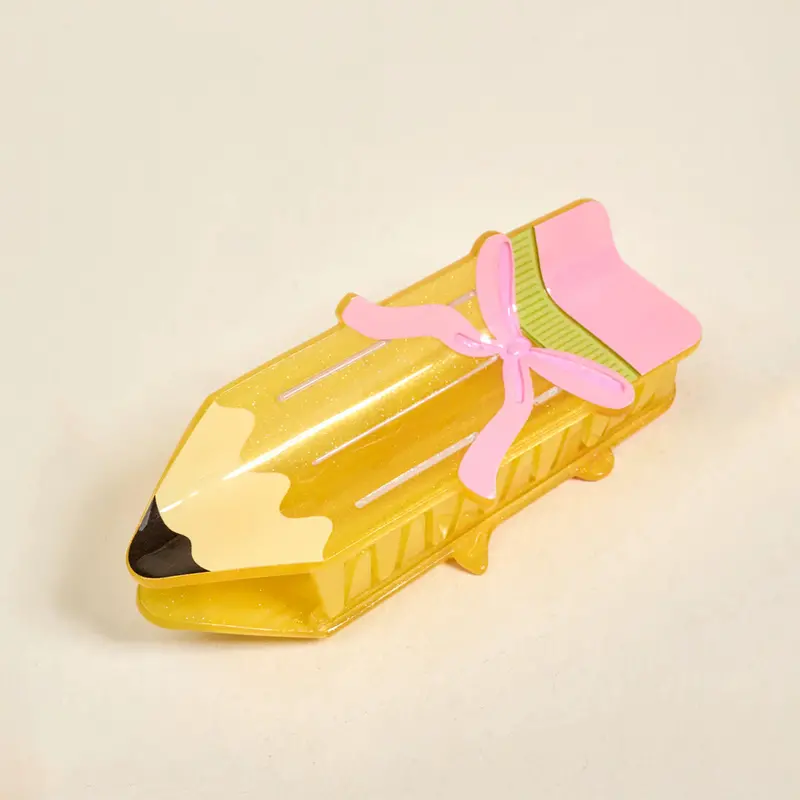 Pencil Motif Shape-Up Claw Clip 1