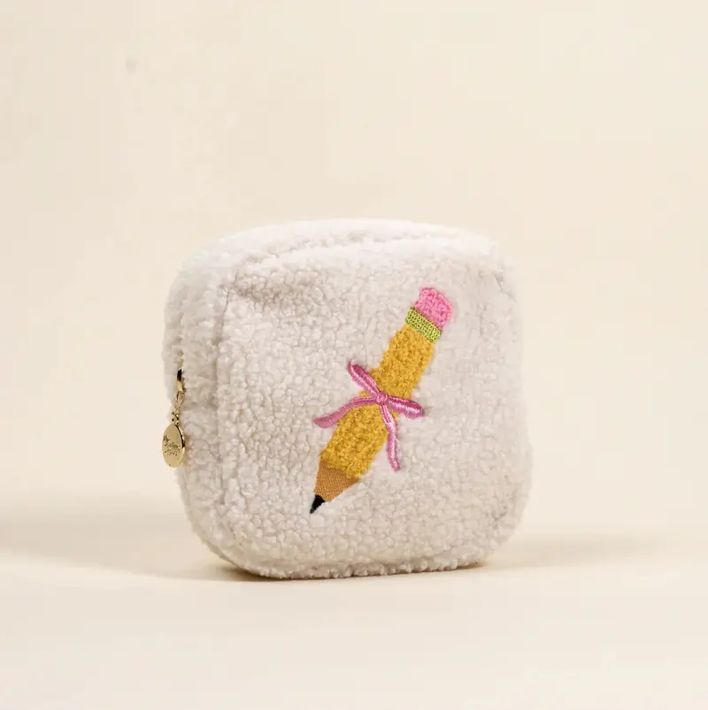 Pencil-Themed Organizing Teddy Pouch 1