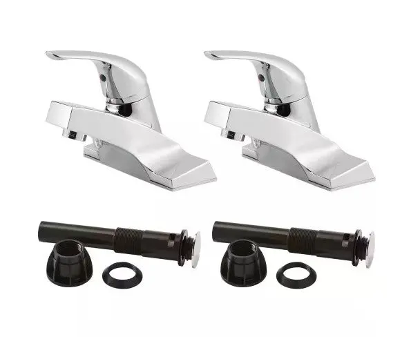 Pfirst Series 4-Inch Centerset Single-Handle Bathroom Faucet Set In Brushed Nickel 1