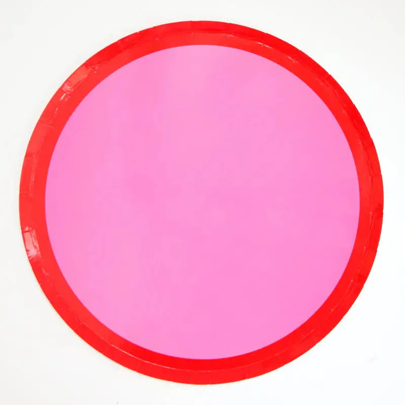 Pink-And-Red Geometric Dinner Plate 1