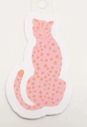 Pink Cheetah Pattern Vinyl Sticker 1